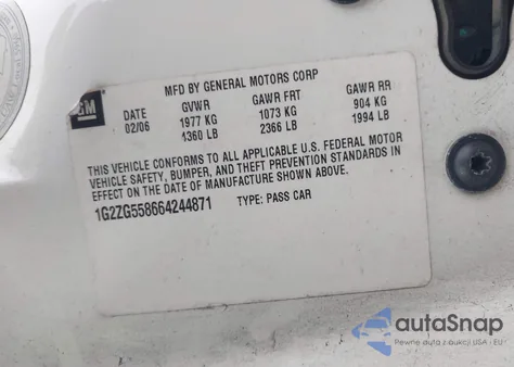 2006 Pontiac G6 из США, поврежденный, VIN 1G2ZG558664244871